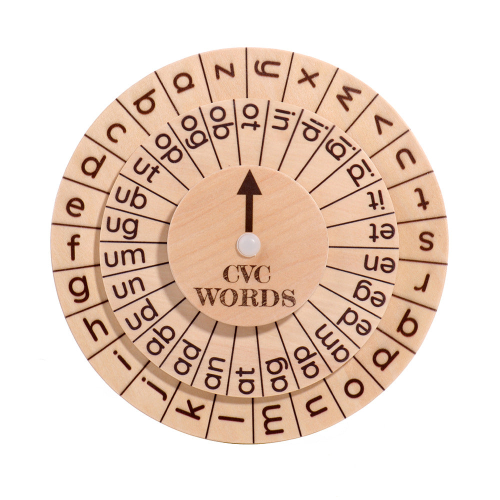 montessori-phonics-spinning-wheel-Montessori Educational Toy