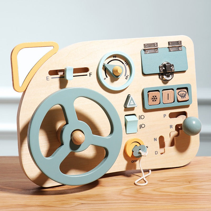 montessori-busy-board-steering-wheel-Montessori Educational Toy