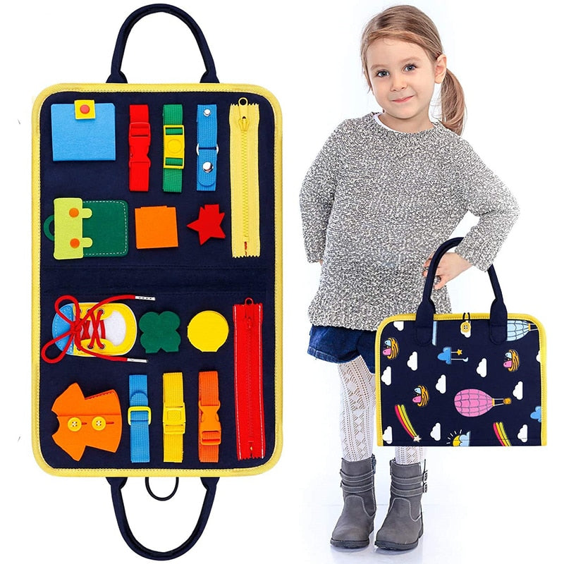 montessori-sensory-busy-board-Montessori Educational Toy