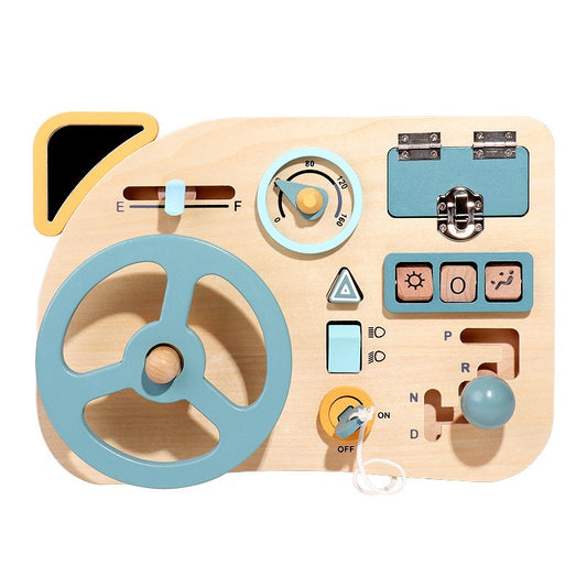 montessori-busy-board-steering-wheel-Montessori Educational Toy