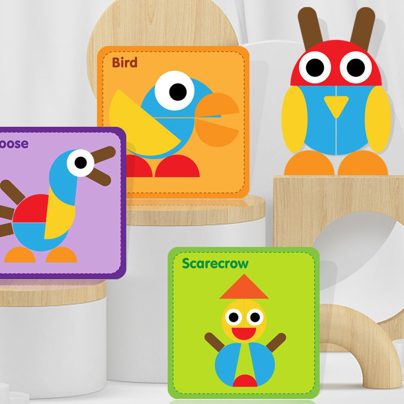montessori-geometry-puzzle-board-Montessori Educational Toy