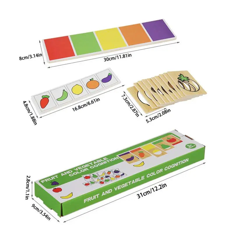 montessori-animal-fruit-sorting-board-Montessori Educational Toy
