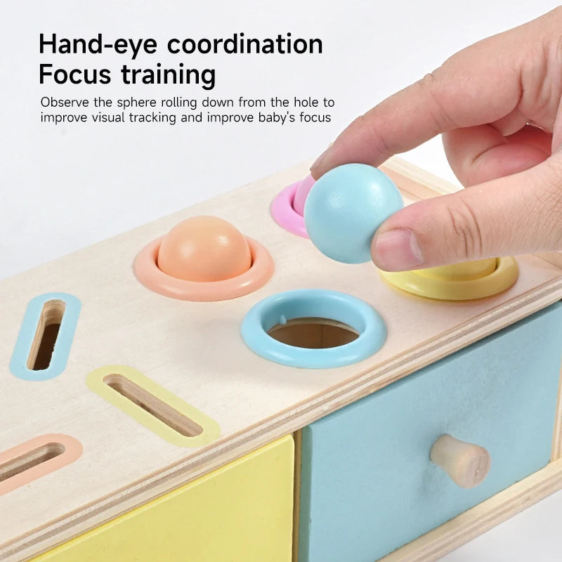 montessori-coin-box-busy-drum-Montessori Educational Toy