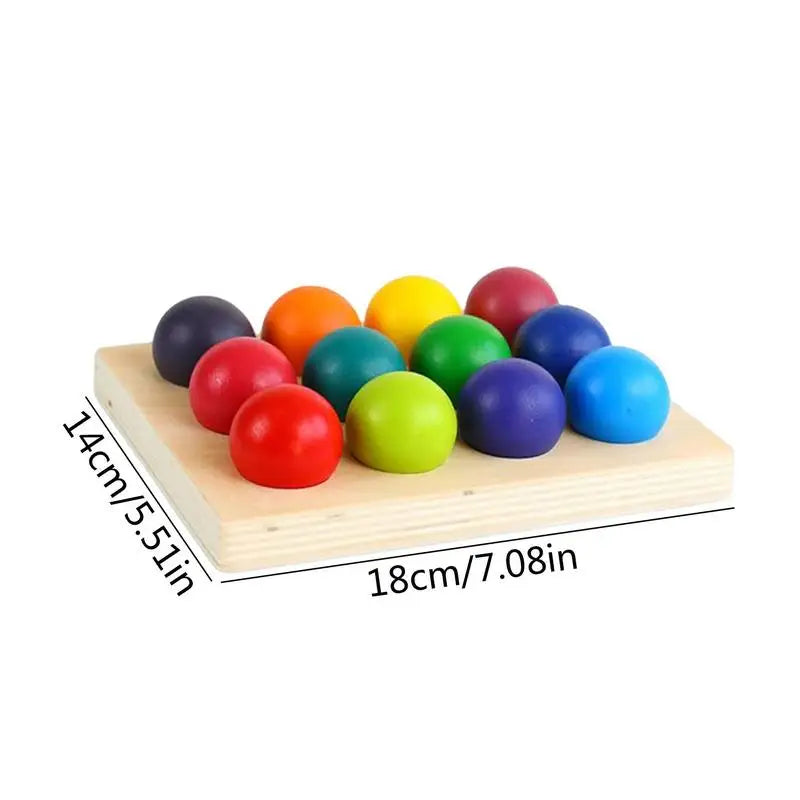 montessori-rainbow-sorting-ball-Montessori Educational Toy