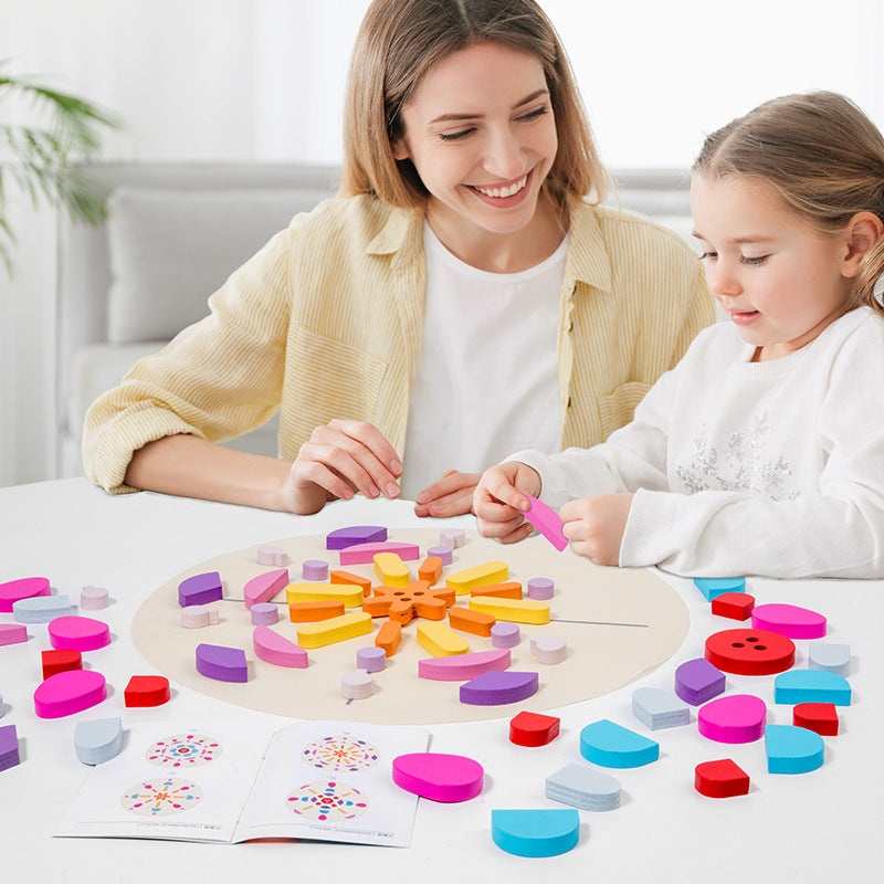 montessori-wooden-creative-puzzle-blocks-Montessori Educational Toy