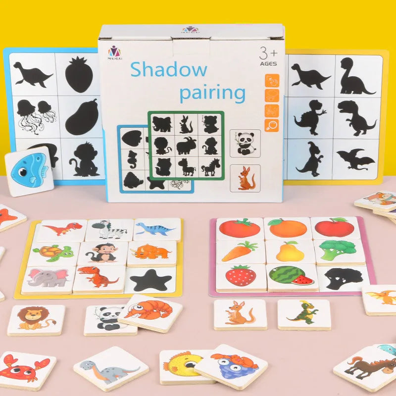 montessori-shadow-matching-puzzle-Montessori Educational Toy
