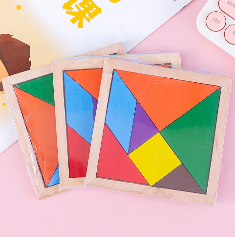 montessori-wooden-tangram-set-Montessori Educational Toy