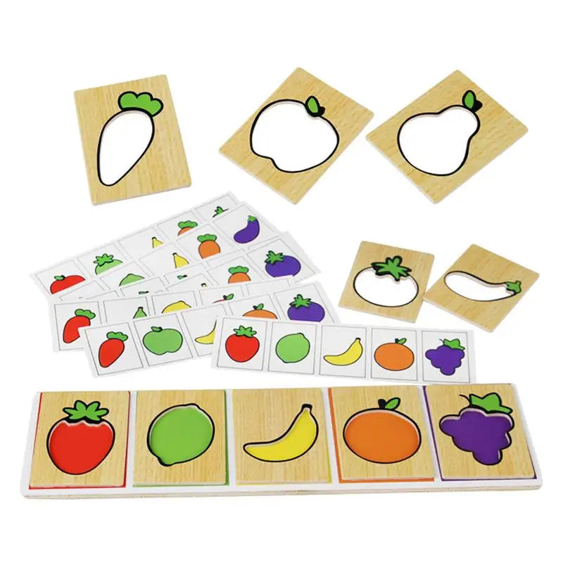 montessori-animal-fruit-sorting-board-Montessori Educational Toy