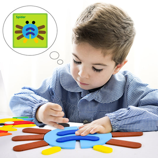 montessori-geometry-puzzle-board-Montessori Educational Toy