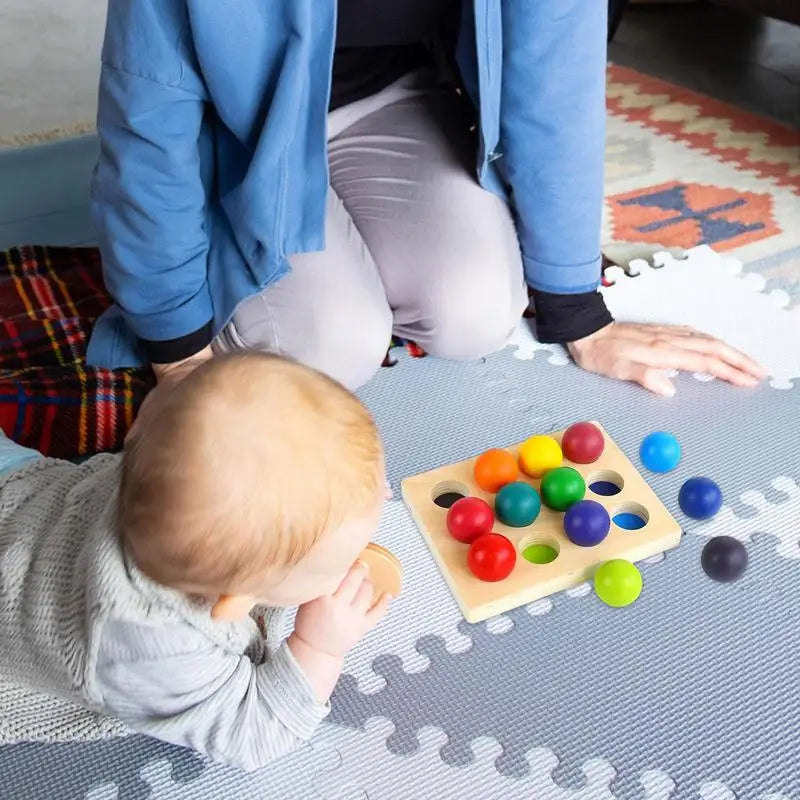 montessori-rainbow-sorting-ball-Montessori Educational Toy