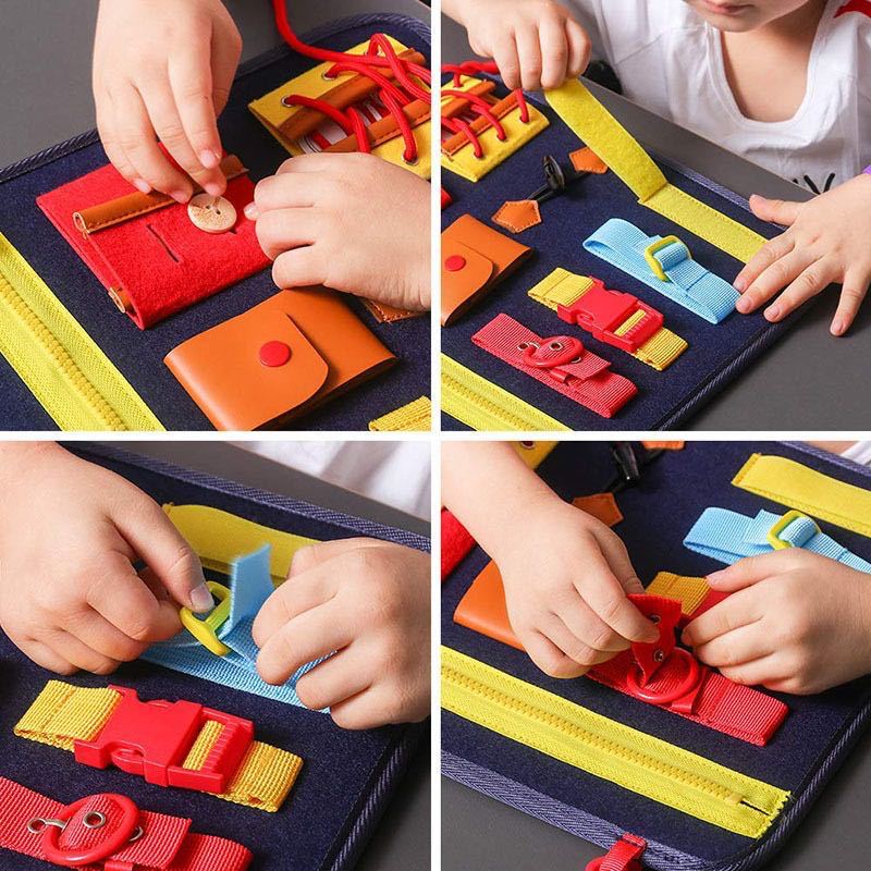 montessori-sensory-busy-board-Montessori Educational Toy