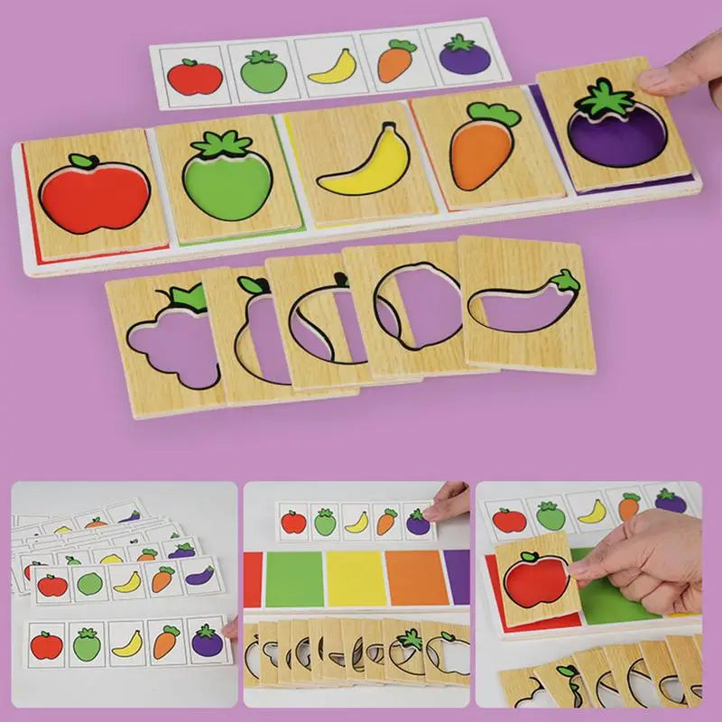 montessori-animal-fruit-sorting-board-Montessori Educational Toy