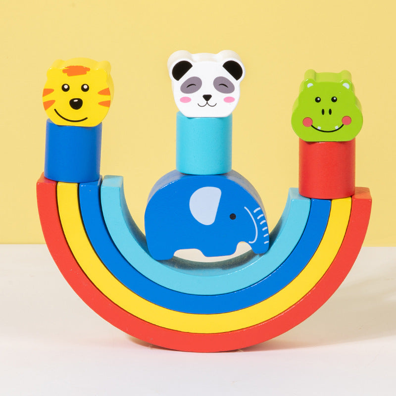 montessori-rainbow-animal-balance-blocks-Montessori Educational Toy