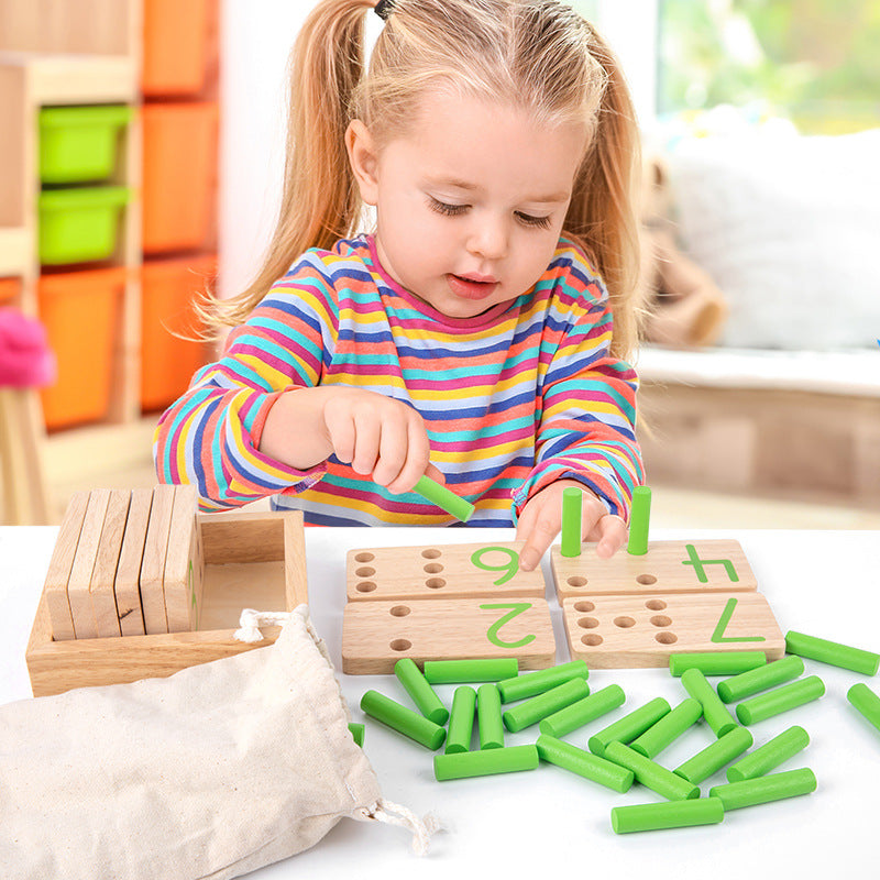 montessori-math-counting-sticks-number-blocks-Montessori Educational Toy