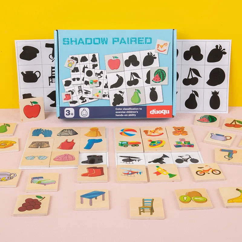 montessori-shadow-matching-puzzle-Montessori Educational Toy