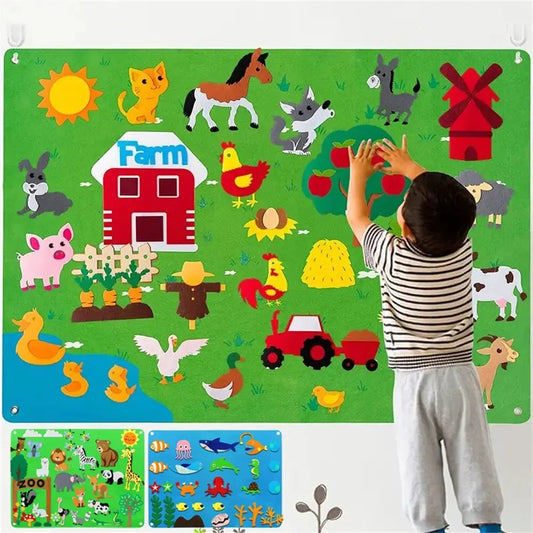 montessori-felt-board-stories-set-Montessori Educational Toy