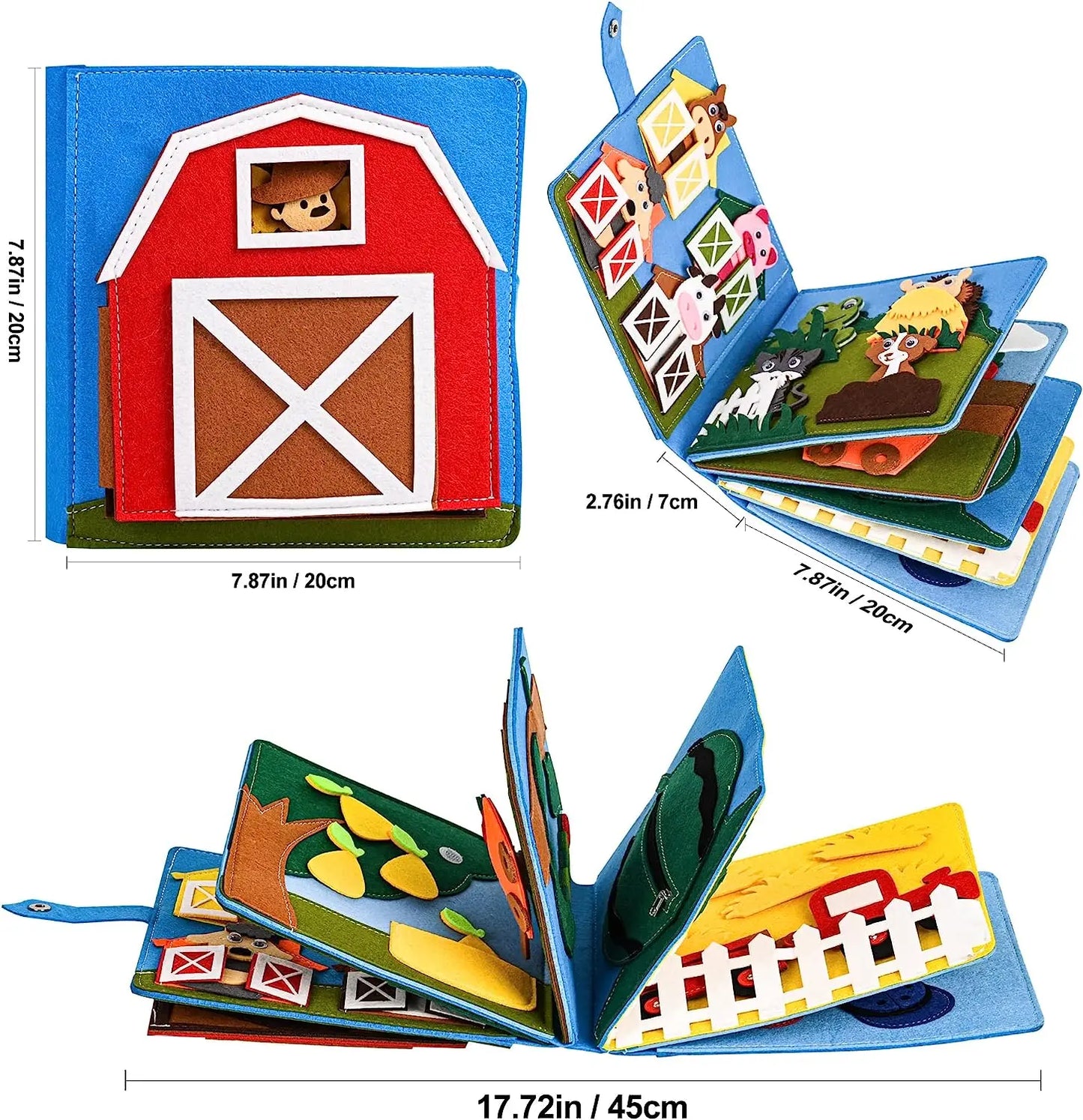montessori-farm-quiet-book-Montessori Educational Toy