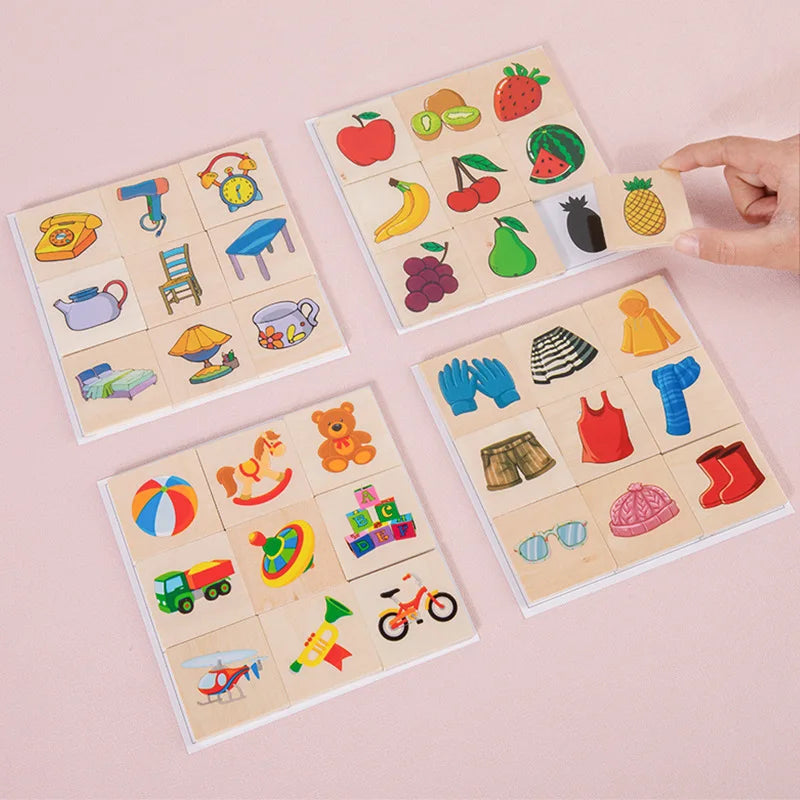 montessori-shadow-matching-puzzle-Montessori Educational Toy