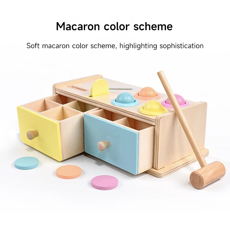 montessori-coin-box-busy-drum-Montessori Educational Toy