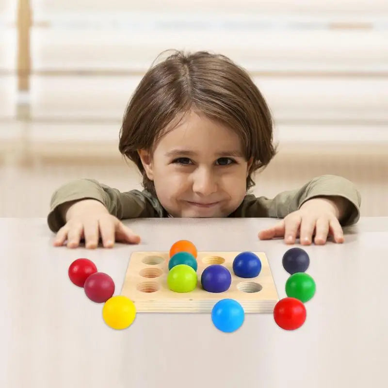 montessori-rainbow-sorting-ball-Montessori Educational Toy