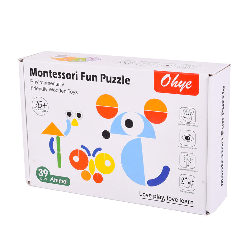 montessori-geometry-puzzle-board-Montessori Educational Toy