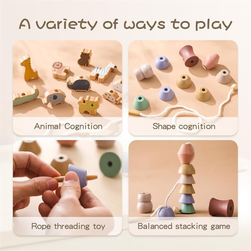 montessori-animal-lacing-beads-Montessori Educational Toy