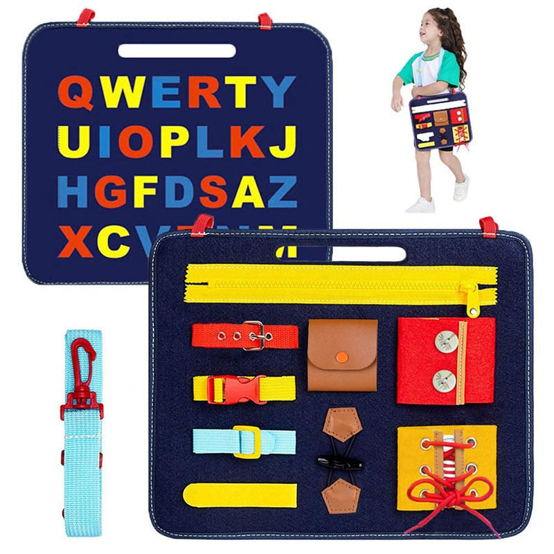 montessori-sensory-busy-board-Montessori Educational Toy