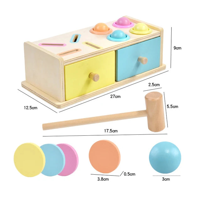 montessori-coin-box-busy-drum-Montessori Educational Toy
