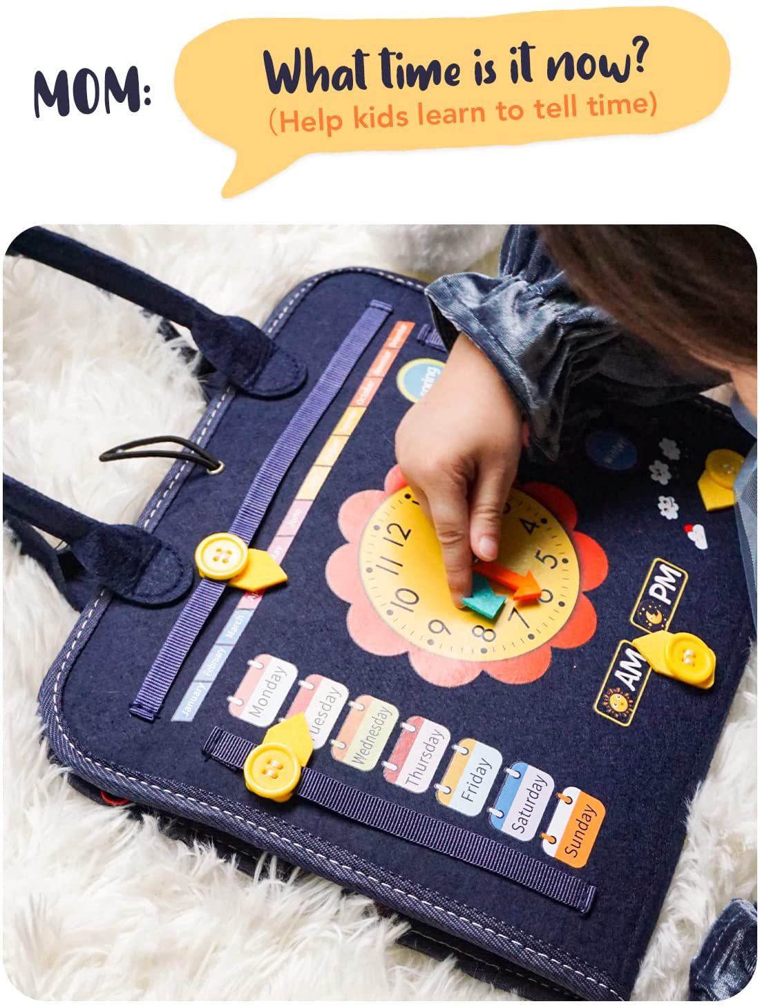 montessori-dressing-busy-board-Montessori Educational Toy