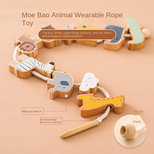 montessori-animal-lacing-beads-Montessori Educational Toy