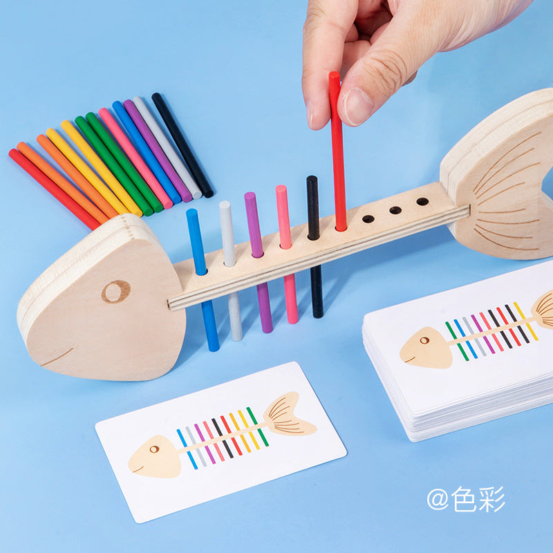 montessori-fishbone-fine-motor-toy-Montessori Educational Toy