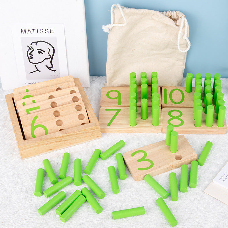 montessori-math-counting-sticks-number-blocks-Montessori Educational Toy