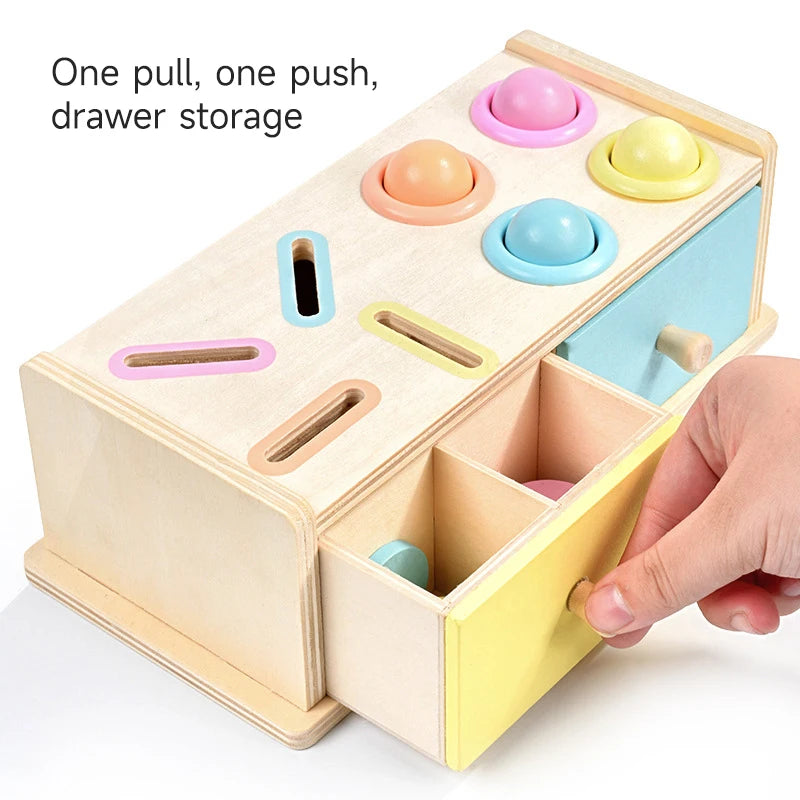 montessori-coin-box-busy-drum-Montessori Educational Toy
