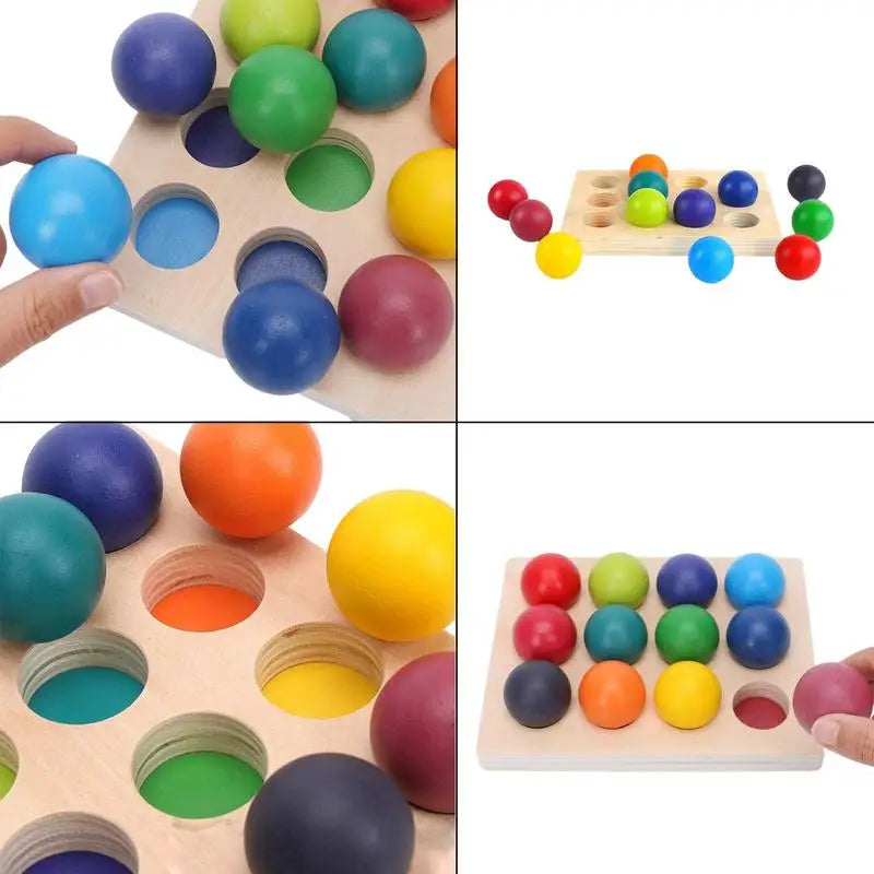 montessori-rainbow-sorting-ball-Montessori Educational Toy