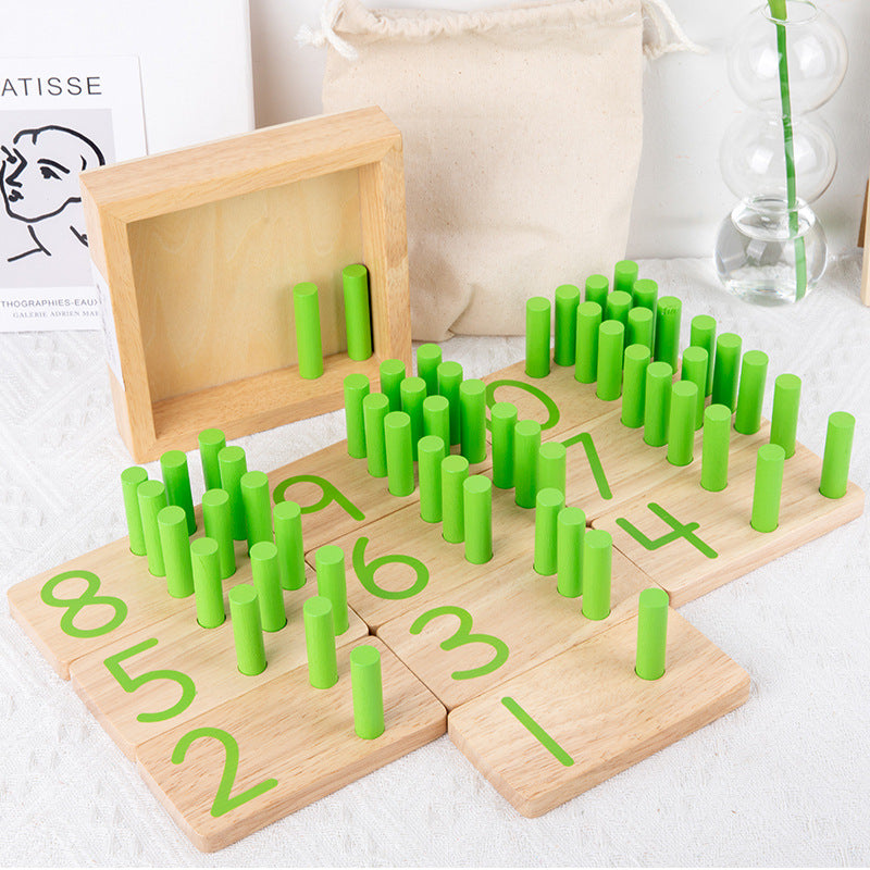 montessori-math-counting-sticks-number-blocks-Montessori Educational Toy