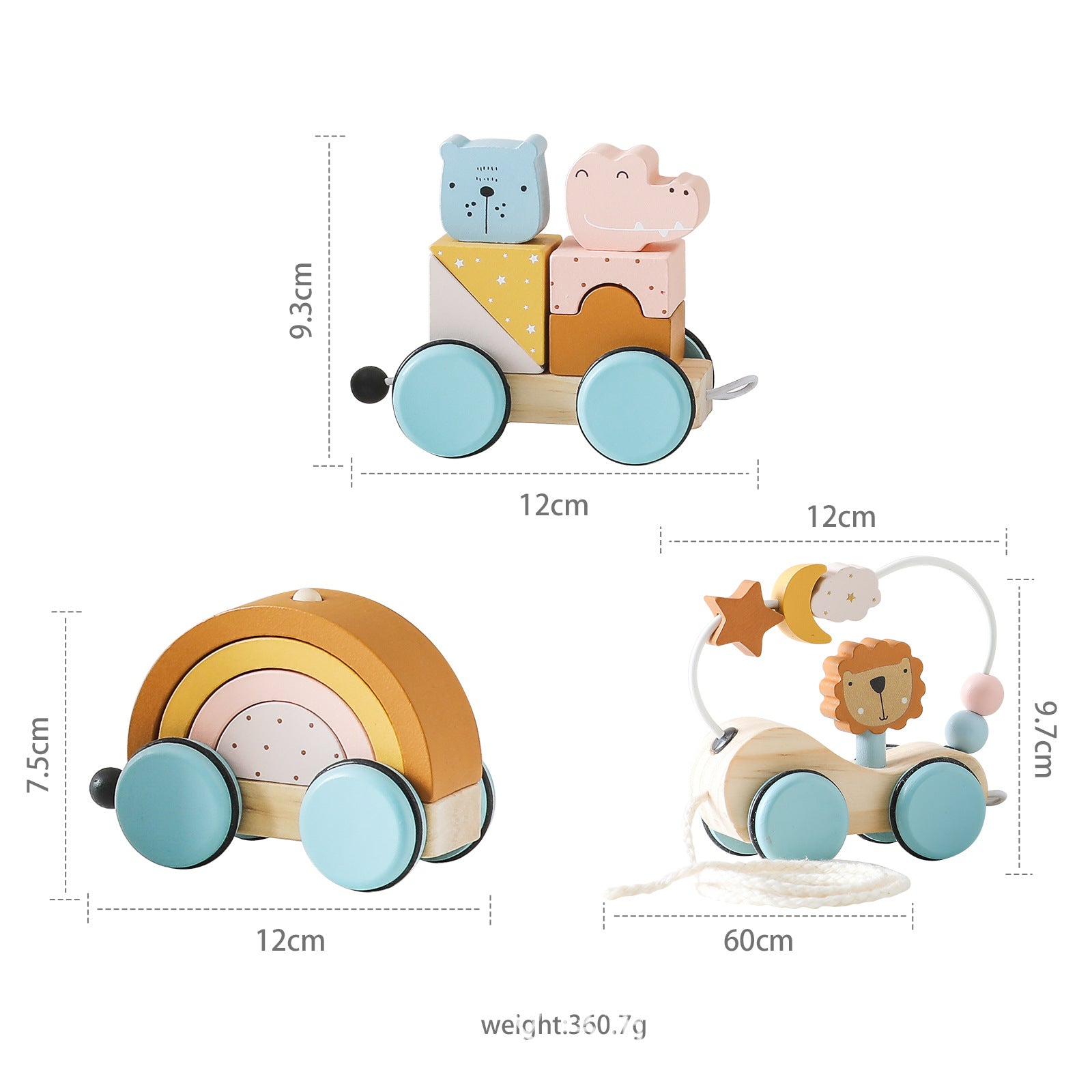 montessori-wooden-train-birthday-toy-Montessori Educational Toy