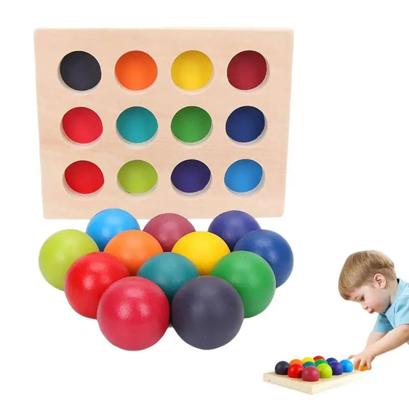 montessori-rainbow-sorting-ball-Montessori Educational Toy