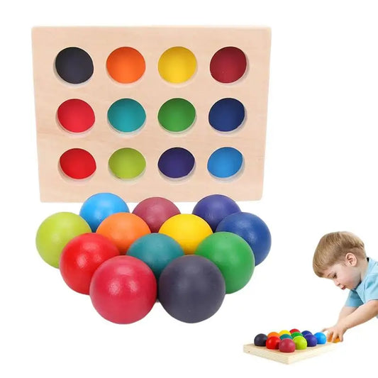 montessori-rainbow-sorting-ball-Montessori Educational Toy