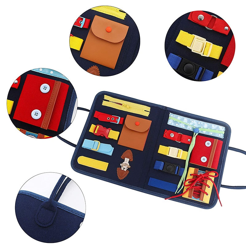montessori-sensory-busy-board-Montessori Educational Toy