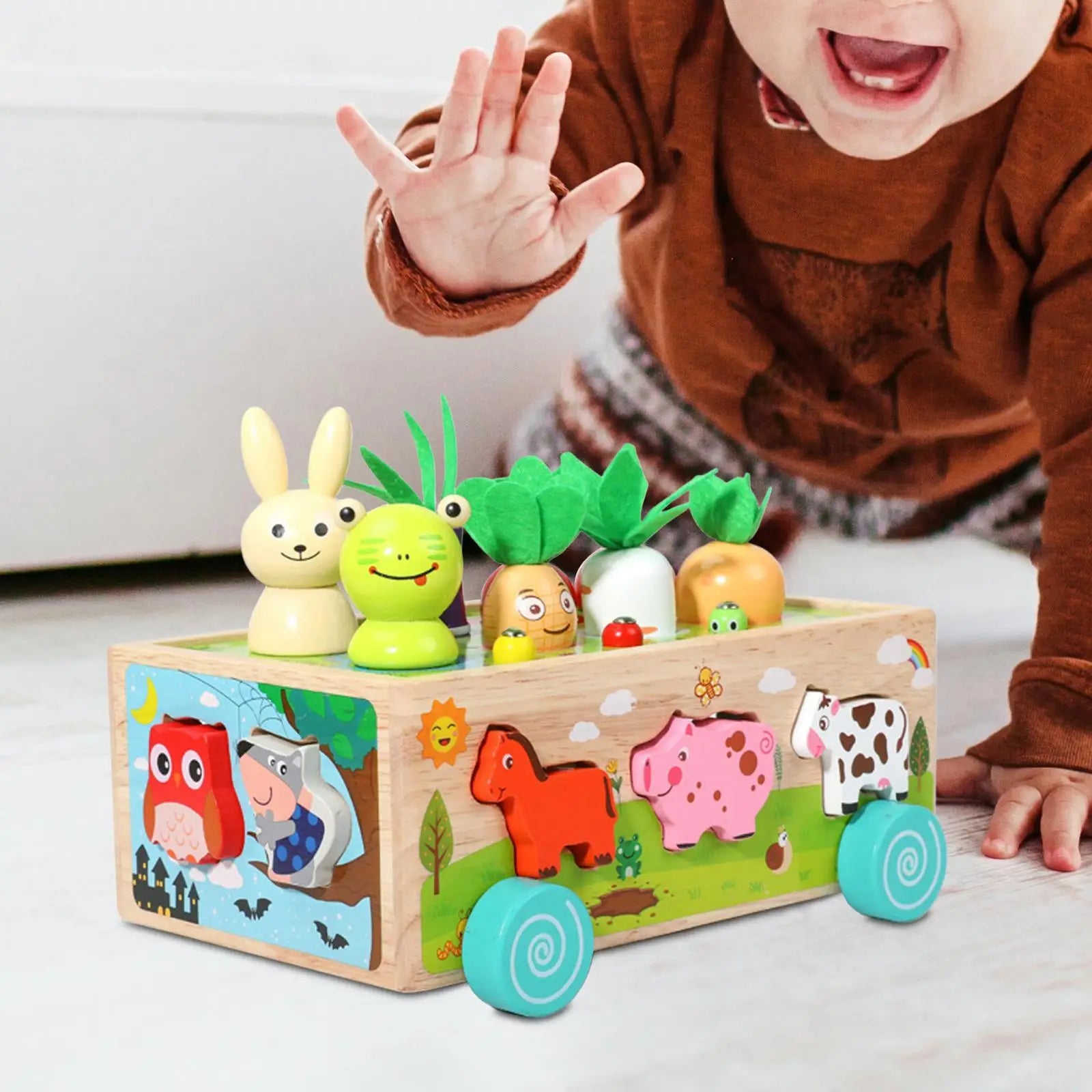 montessori-carrot-harvest-game-Montessori Educational Toy
