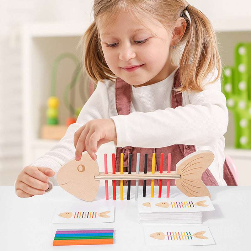 montessori-fishbone-fine-motor-toy-Montessori Educational Toy