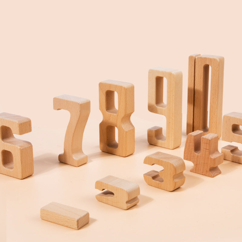 montessori-wooden-number-blocks-Montessori Educational Toy