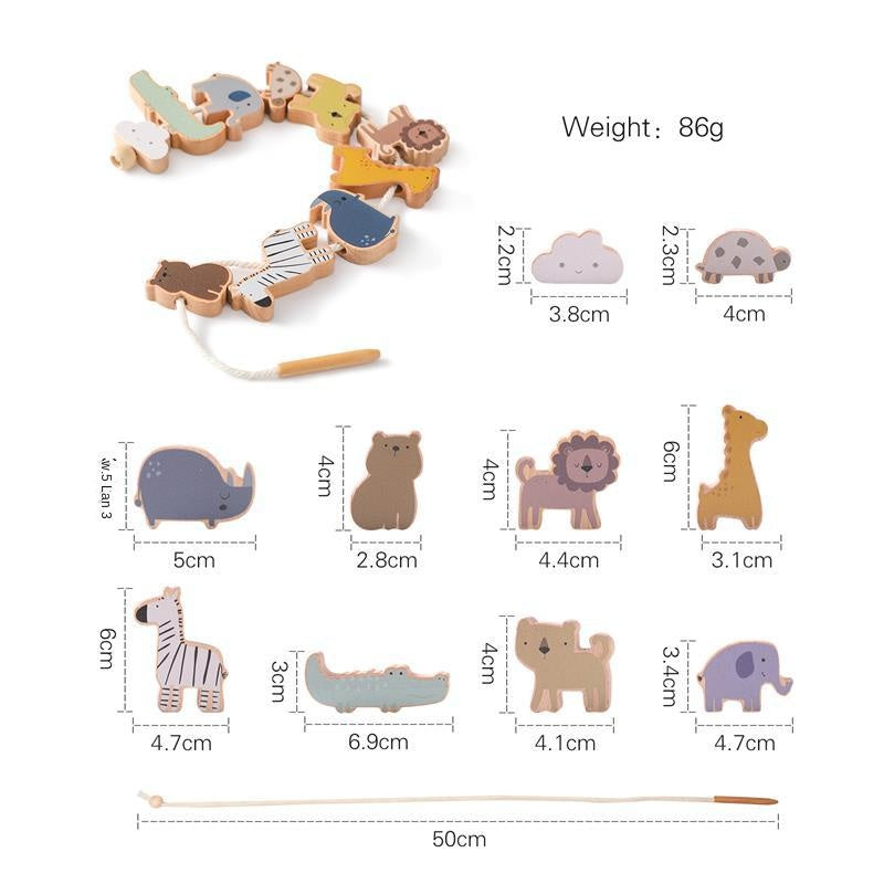 montessori-animal-lacing-beads-Montessori Educational Toy
