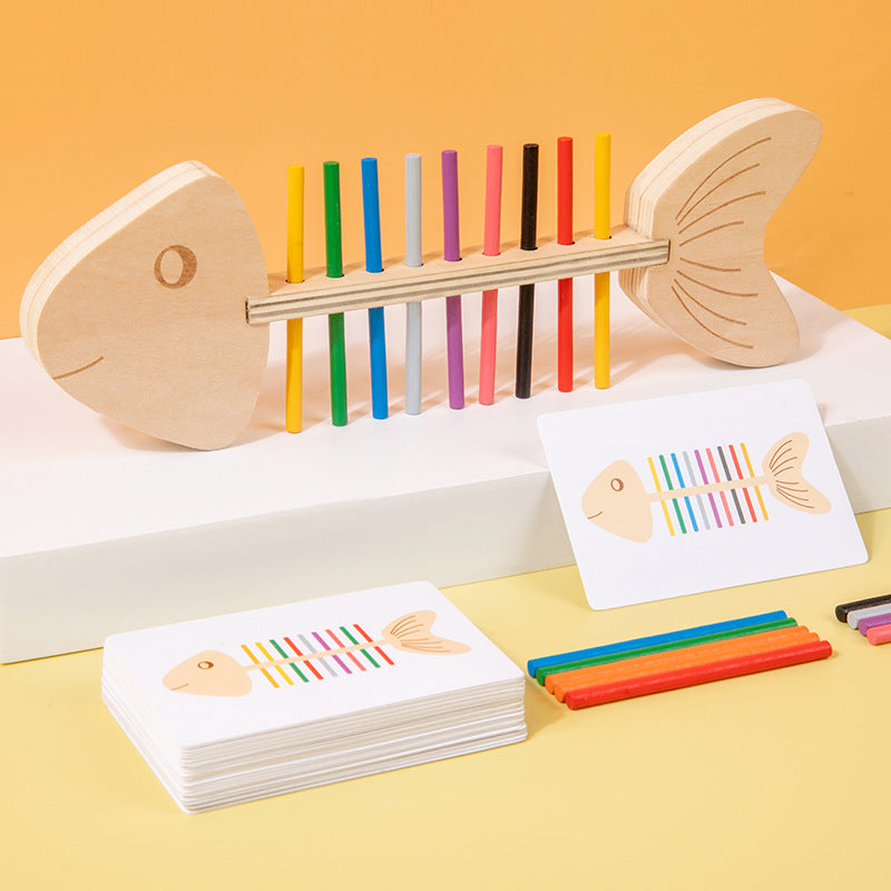 montessori-fishbone-fine-motor-toy-Montessori Educational Toy
