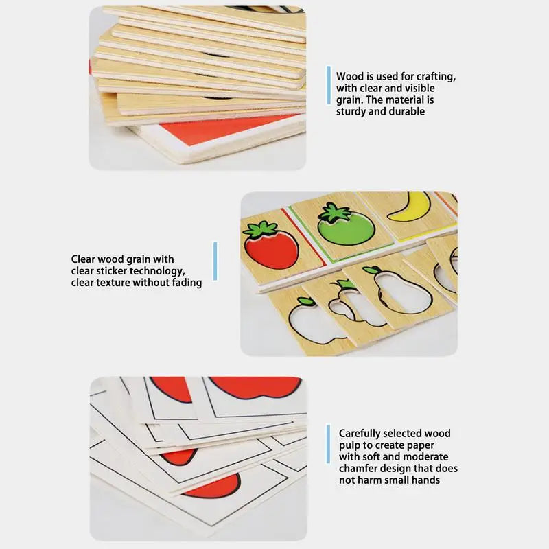 montessori-animal-fruit-sorting-board-Montessori Educational Toy