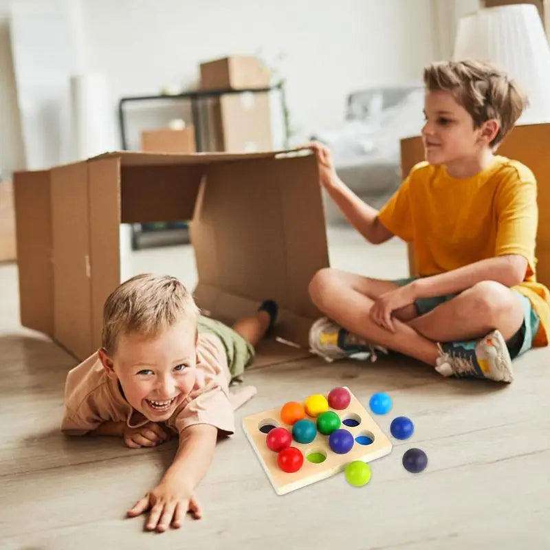 montessori-rainbow-sorting-ball-Montessori Educational Toy