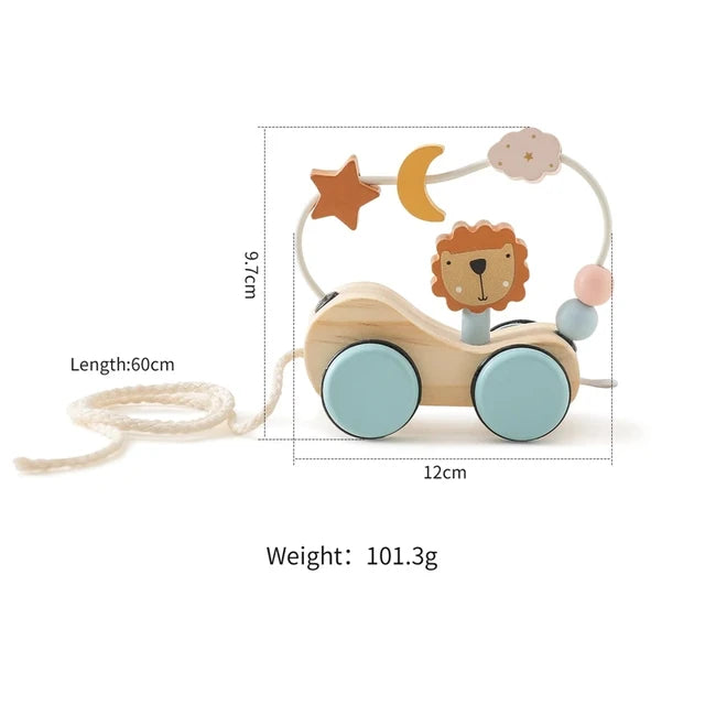 montessori-wooden-train-birthday-toy-Montessori Educational Toy