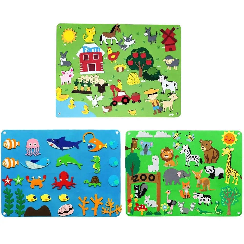 montessori-felt-board-stories-set-Montessori Educational Toy