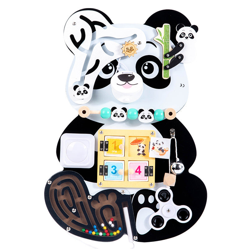 montessori-bear-busy-board-Montessori Educational Toy
