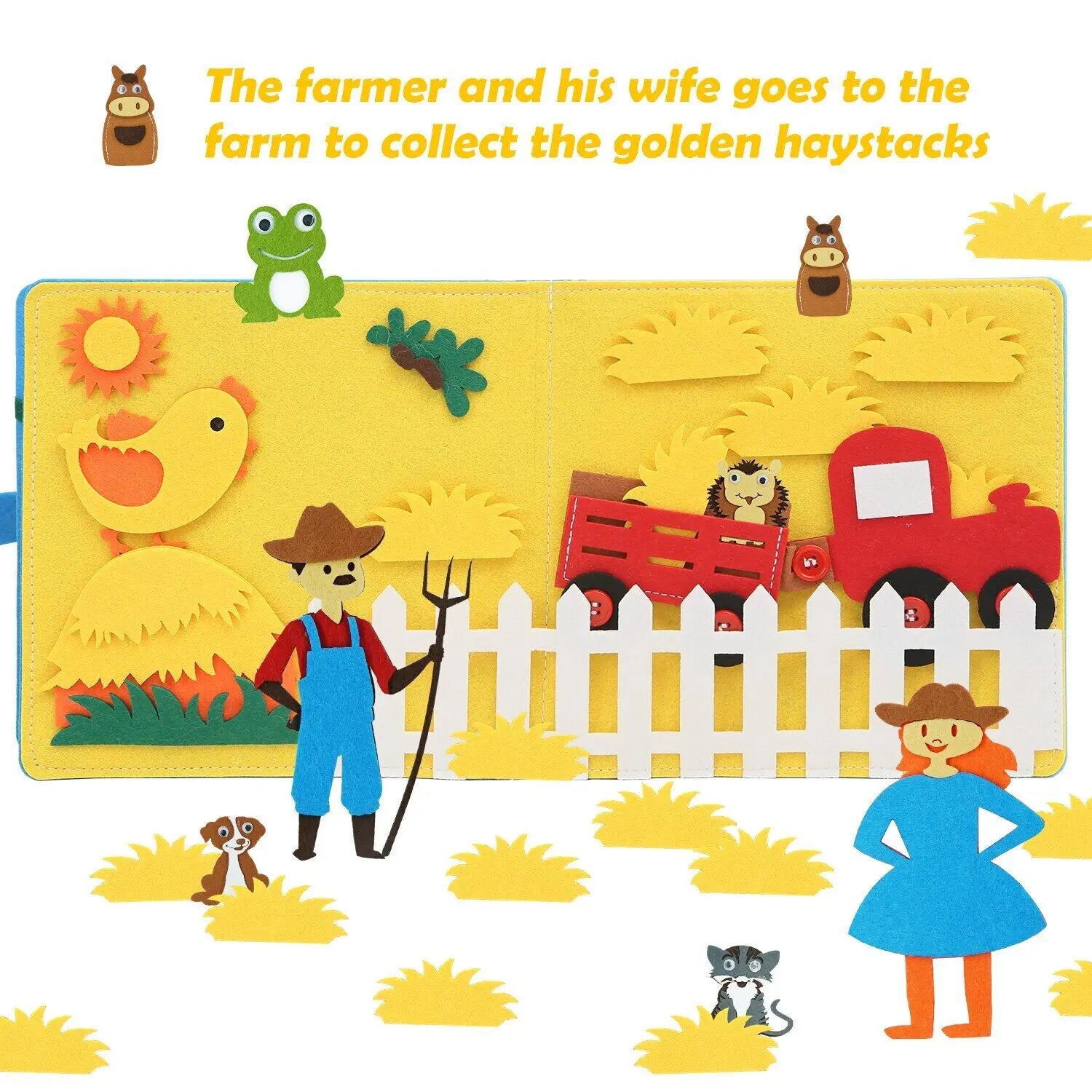 montessori-farm-quiet-book-Montessori Educational Toy